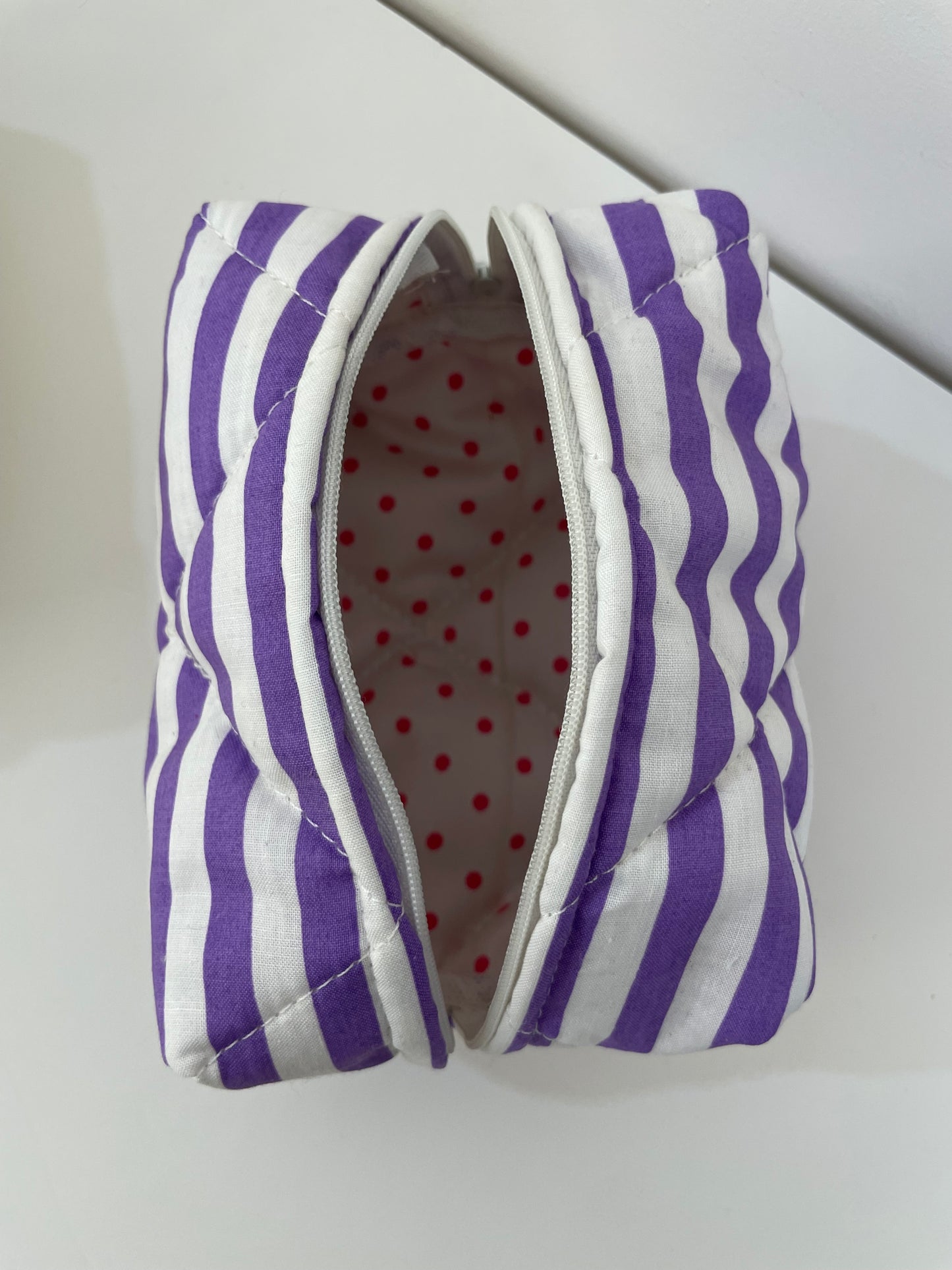 Vintage striped pouch