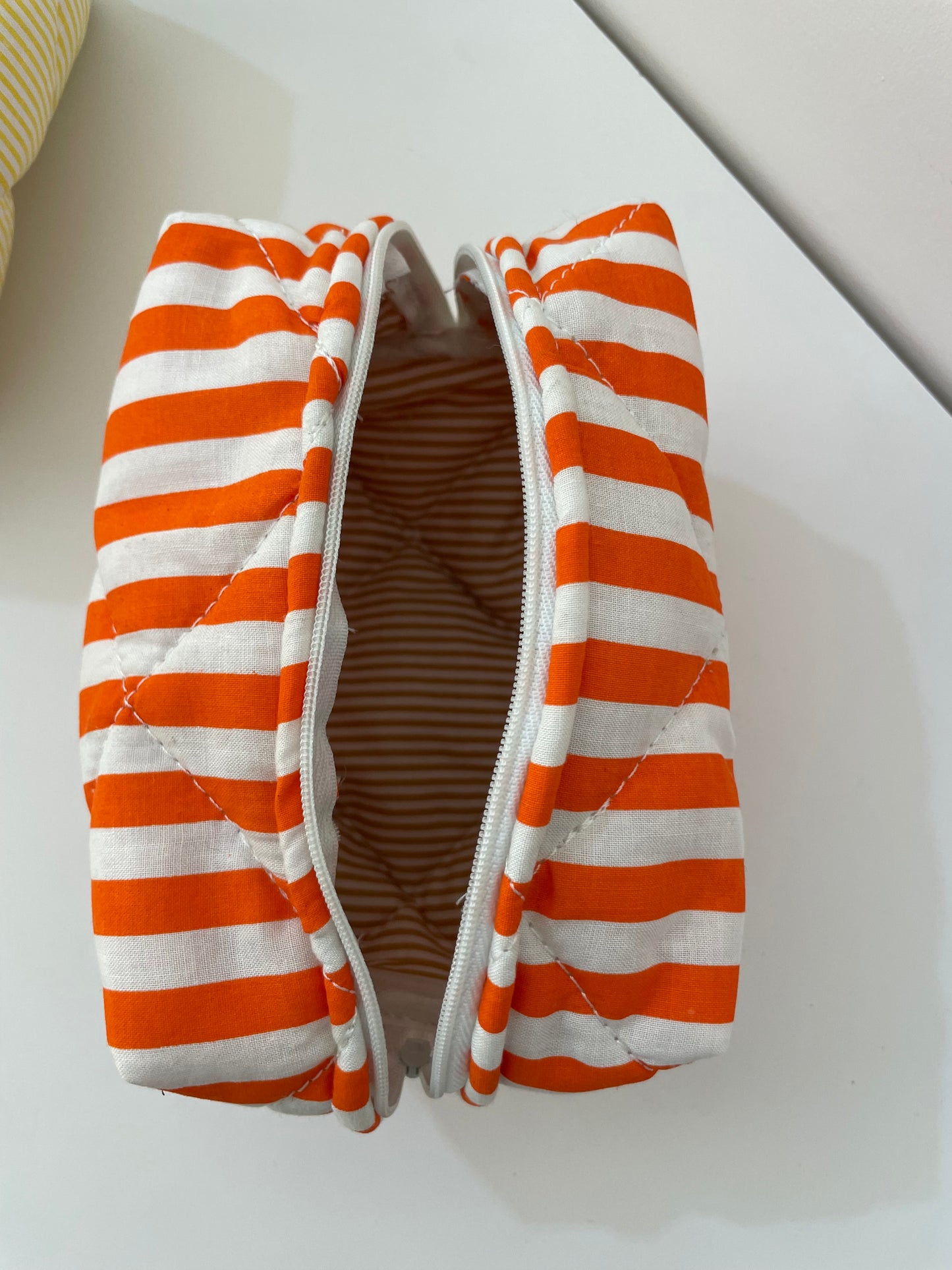 Vintage striped pouch