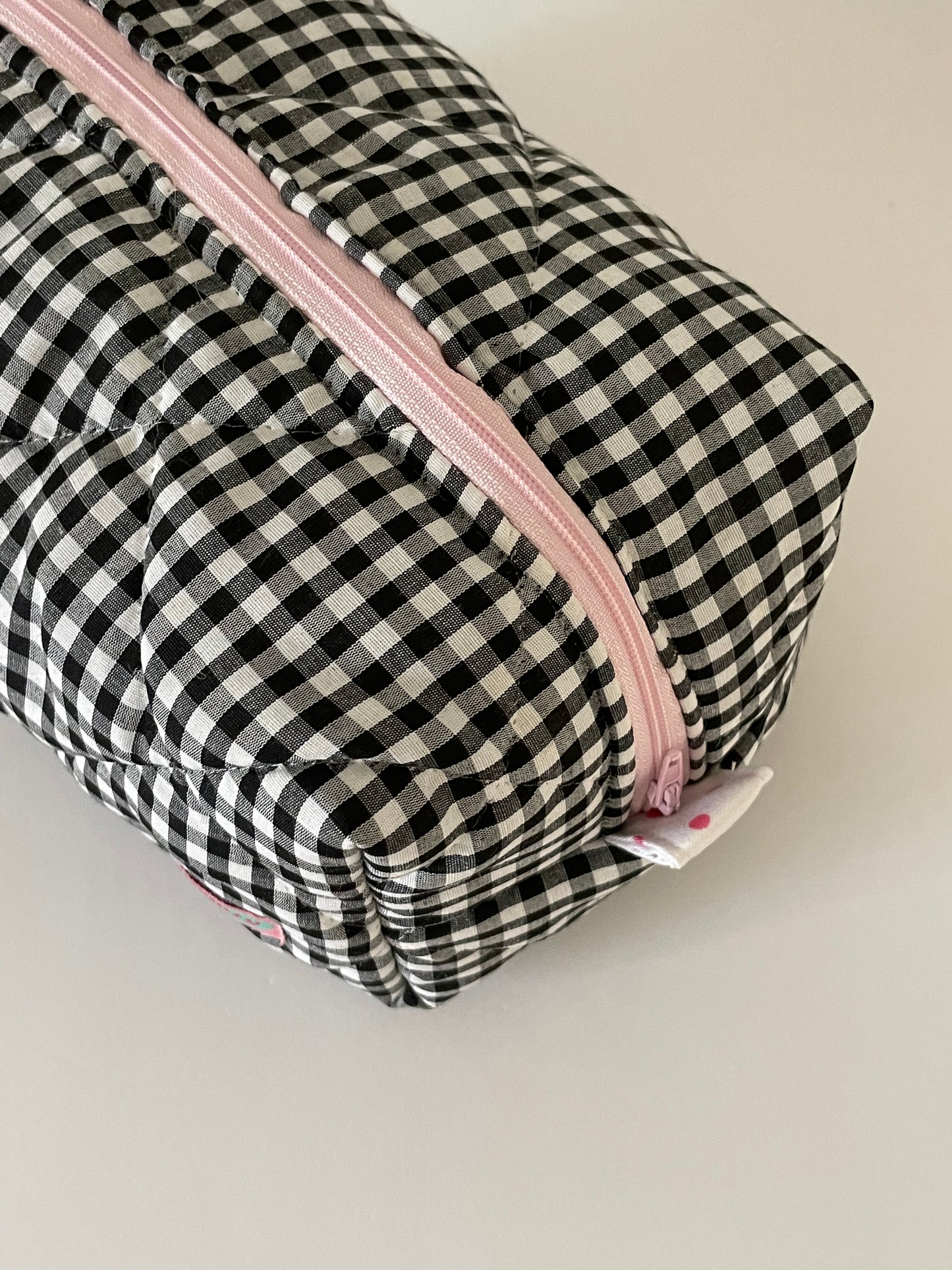 Black Gingham Pouch