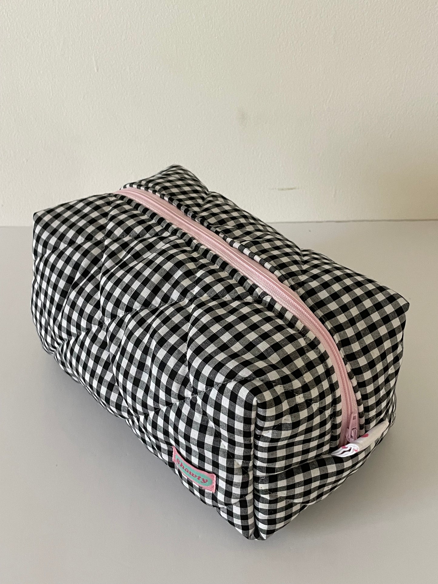 Black Gingham Pouch