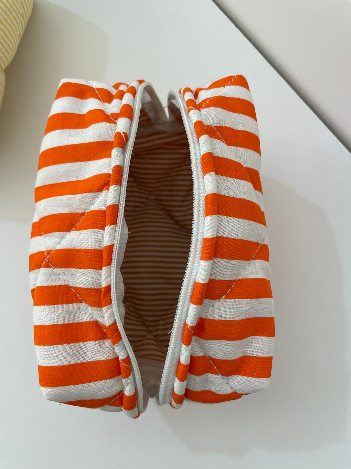 Large stripes pouch