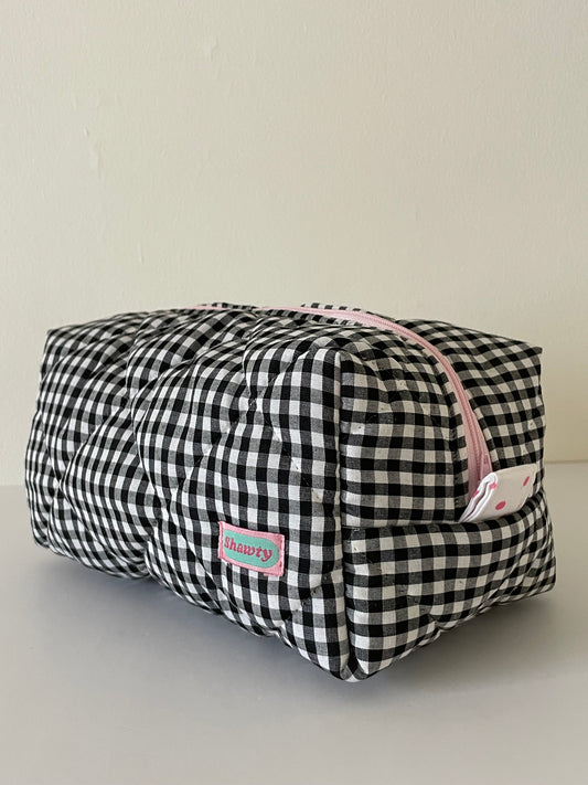 Black Gingham Pouch